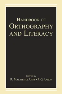 Handbook of Orthography and Literacy_cover