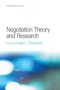 Negotiation Theory and Research_cover