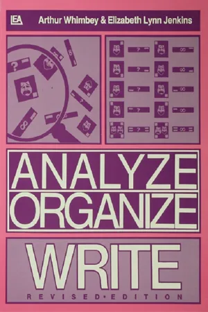 Analyze, Organize, Write