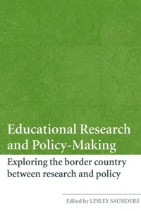 Educational Research and Policy-Making_cover