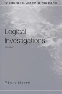 Logical Investigations Volume 1_cover
