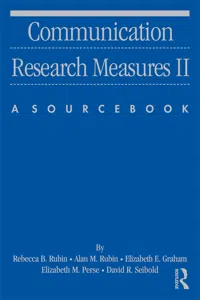 Communication Research Measures II_cover