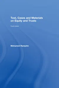 Text, Cases and Materials on Equity and Trusts_cover