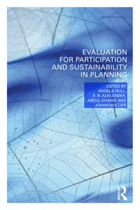 Evaluation for Participation and Sustainability in Planning_cover