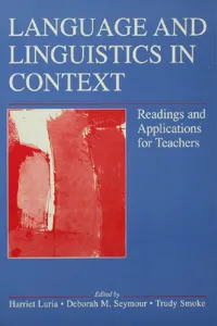 Language and Linguistics in Context_cover