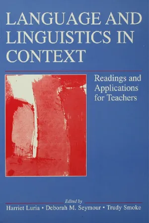 Language and Linguistics in Context