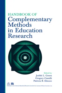 Handbook of Complementary Methods in Education Research_cover