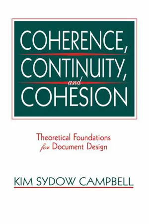 Coherence, Continuity, and Cohesion