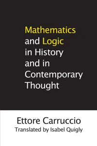 Mathematics and Logic in History and in Contemporary Thought_cover