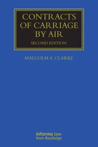 Contracts of Carriage by Air_cover
