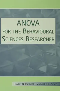 ANOVA for the Behavioral Sciences Researcher_cover