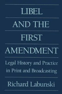 Libel and the First Amendment_cover