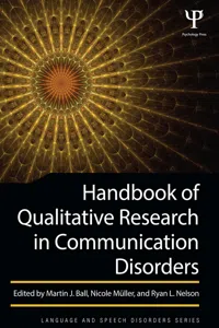 Handbook of Qualitative Research in Communication Disorders_cover