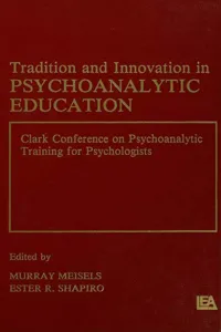 Tradition and innovation in Psychoanalytic Education_cover