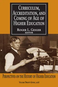 Curriculum, Accreditation and Coming of Age of Higher Education_cover