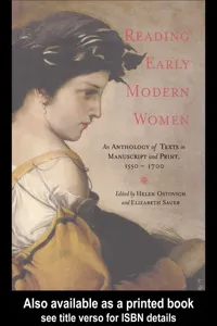 Reading Early Modern Women_cover