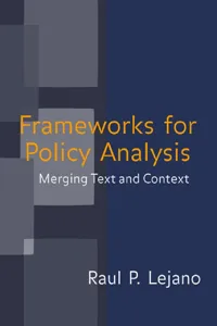 Frameworks for Policy Analysis_cover
