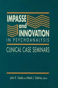 Impasse and Innovation in Psychoanalysis_cover