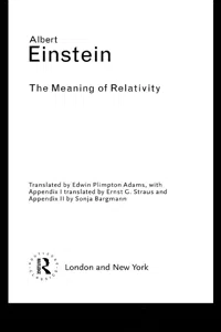 The Meaning of Relativity_cover