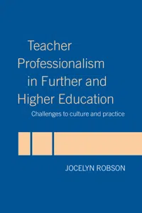 Teacher Professionalism in Further and Higher Education_cover