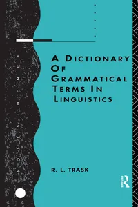 A Dictionary of Grammatical Terms in Linguistics_cover