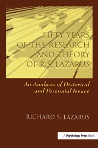 Fifty Years of the Research and theory of R.s. Lazarus_cover