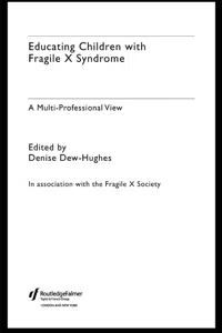Educating Children with Fragile X Syndrome_cover
