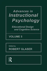 Advances in instructional Psychology, Volume 5_cover