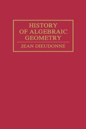 History Algebraic Geometry