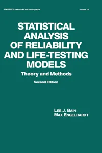 Statistical Analysis of Reliability and Life-Testing Models_cover