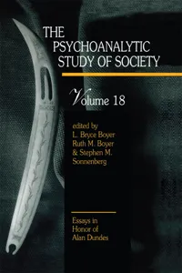 The Psychoanalytic Study of Society, V. 18_cover