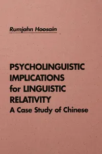 Psycholinguistic Implications for Linguistic Relativity_cover