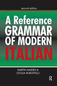 A Reference Grammar of Modern Italian_cover