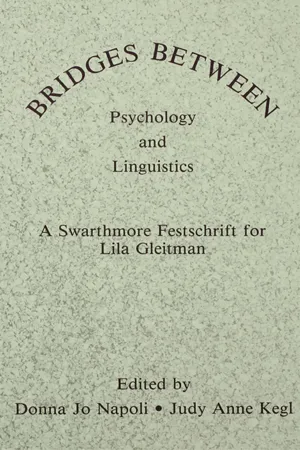 Bridges Between Psychology and Linguistics