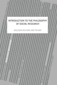 An Introduction To The Philosophy Of Social Research_cover