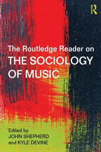 The Routledge Reader on the Sociology of Music_cover
