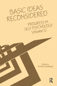 Progress in Self Psychology, V. 12_cover