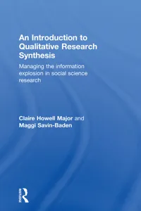 An Introduction to Qualitative Research Synthesis_cover