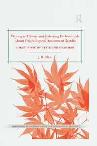 Writing to Clients and Referring Professionals about Psychological Assessment Results_cover