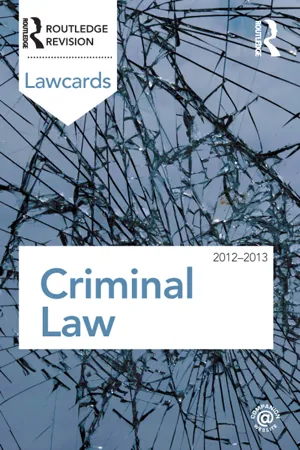 Criminal Lawcards 2012-2013