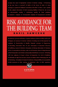 Risk Avoidance for the Building Team_cover