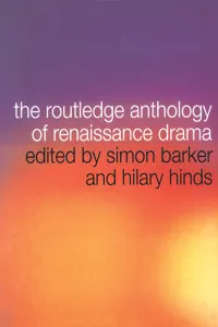 The Routledge Anthology of Renaissance Drama_cover