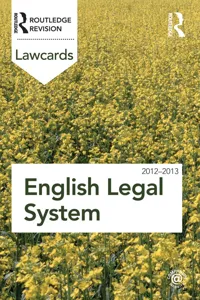 English Legal System Lawcards 2012-2013_cover