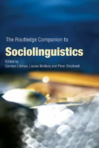 The Routledge Companion to Sociolinguistics_cover