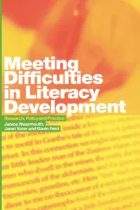 Meeting Difficulties in Literacy Development_cover