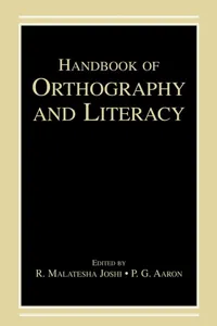 Handbook of Orthography and Literacy_cover