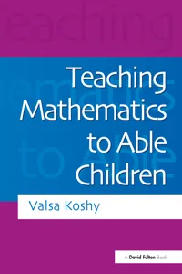 Teaching Mathematics to Able Children_cover