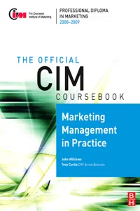 CIM Coursebook 08/09 Marketing Management in Practice_cover