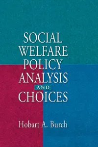 Social Welfare Policy Analysis and Choices_cover