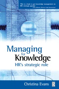 Managing for Knowledge - HR's Strategic Role_cover